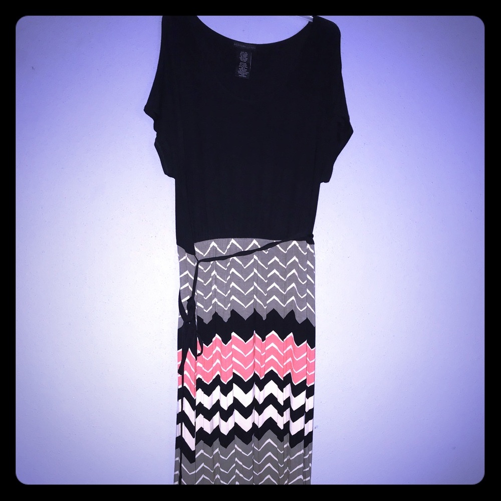 Maxi dress chevron print